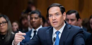 A government official speaking during a Senate hearing