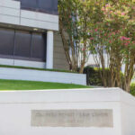 Exterior view of the Southern Poverty Law Center building with landscaping