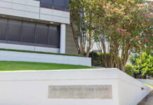 Exterior view of the Southern Poverty Law Center building with landscaping