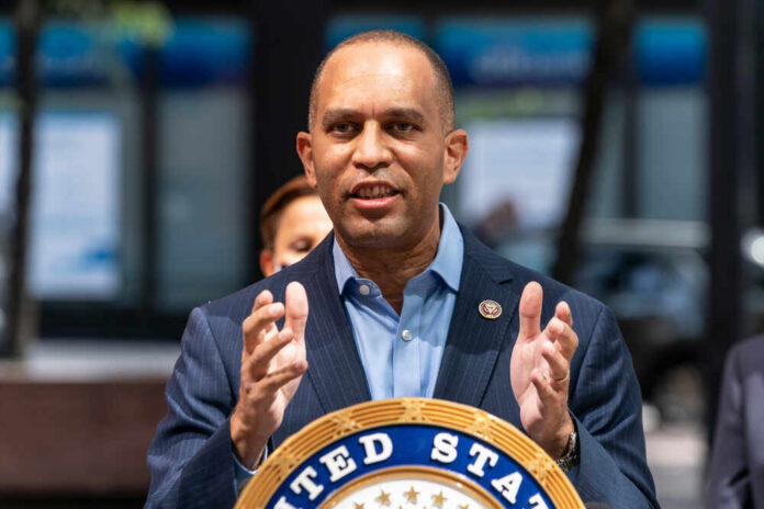 A government official delivering a speech outdoors