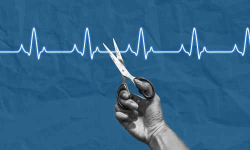 euthanasia2464711435 Hand holding scissors near heartbeat line illustration