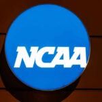 NCAA logo displayed on a blue circular sign
