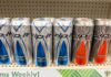 Cans of Rip It energy drinks displayed on a supermarket shelf