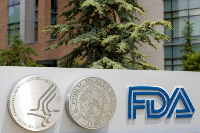Department of Health and FDA logos outside building