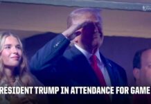 President Trump in attendance for Game 3 of the NBA Finals in New York