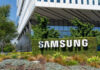 Galaxy Unpacked Showcases Samsung’s AI Future Samsung building with large sign and greenery.