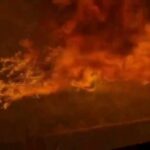 Wild Video Shows Freight Train Surrounded By Huge Flames in Canada