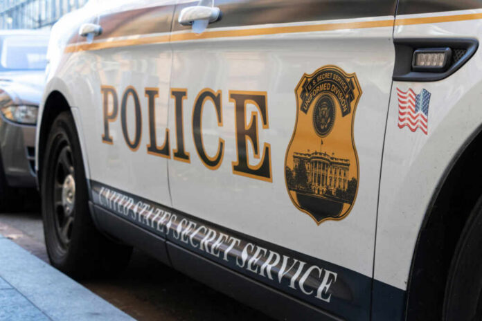 Police vehicle with U.S. Secret Service markings
