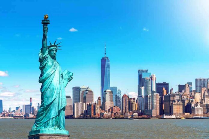 Statue of Liberty with New York City skyline