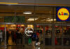France’s Heatwave Triggered A Shopping Frenzy Entrance of a Lidl grocery store with customers shopping