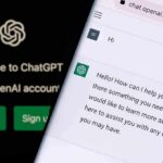 smartphone displaying a chat interface on chat.openai.com