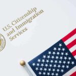 U.S. Citizenship and Immigration Services document with American flag