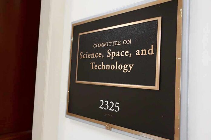 Office sign for a committee on science, space, and technology