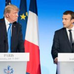 A High-Stakes Meeting Lands in New York Donald Trump and Emmanuel Macron at a joint press conference in Paris