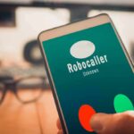 smartphone showing an incoming robocall screen
