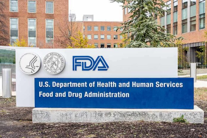 FDA headquarters sign outside brick office buildings