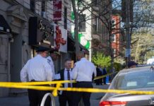 Chain Snatch Turns Bloody – Detective Attacked police officers and investigator at a taped-off city sidewalk